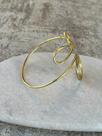 Bracelet de bras, armcuff en laiton ajustable style serpent égyptien "Naja",