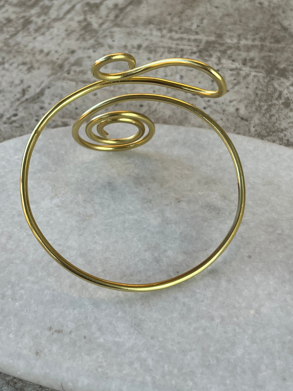 Bracelet de bras, armcuff en laiton ajustable style serpent égyptien "Naja",