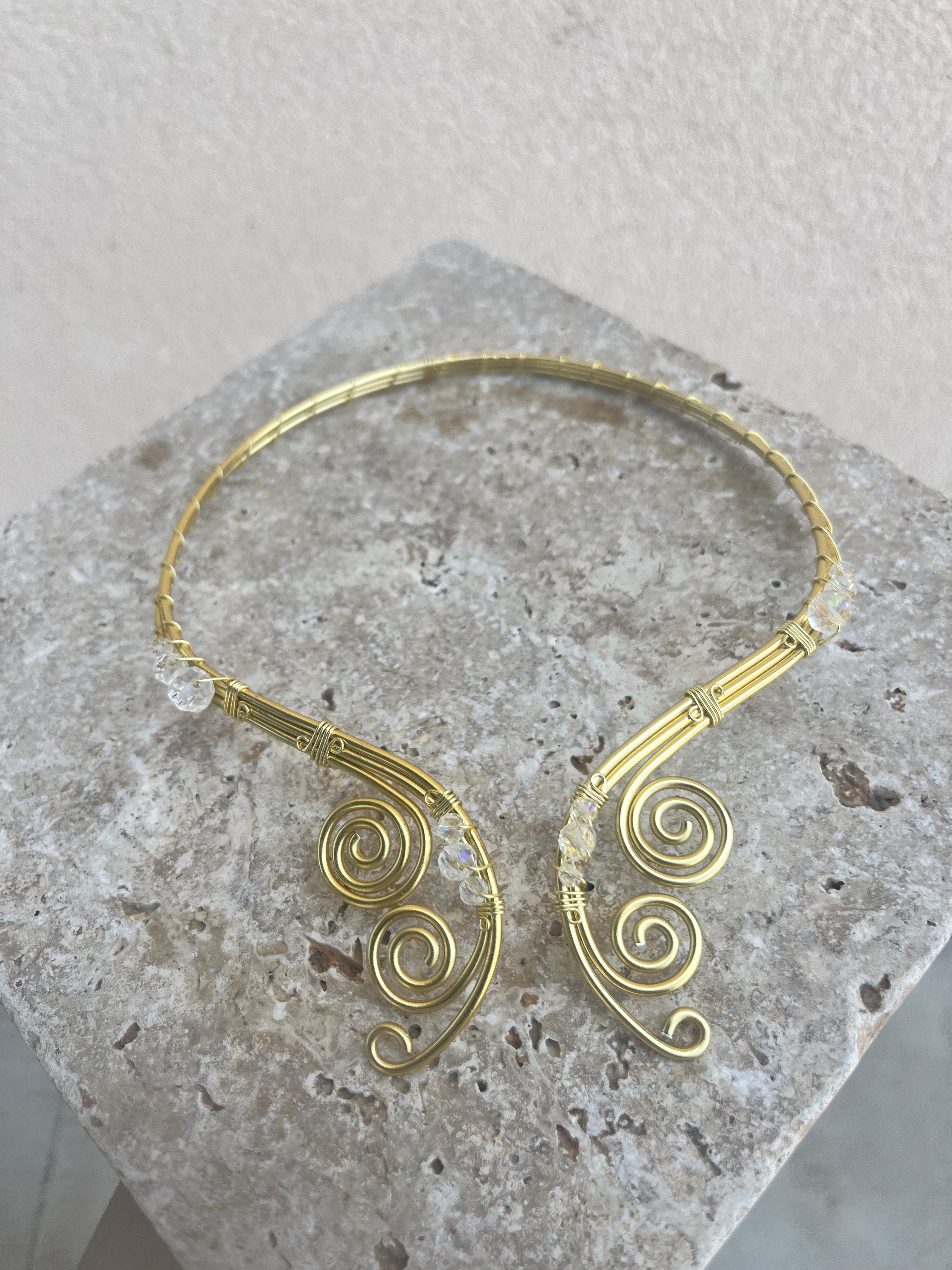 Collier ajustable inoxydable, "Métamorphose"