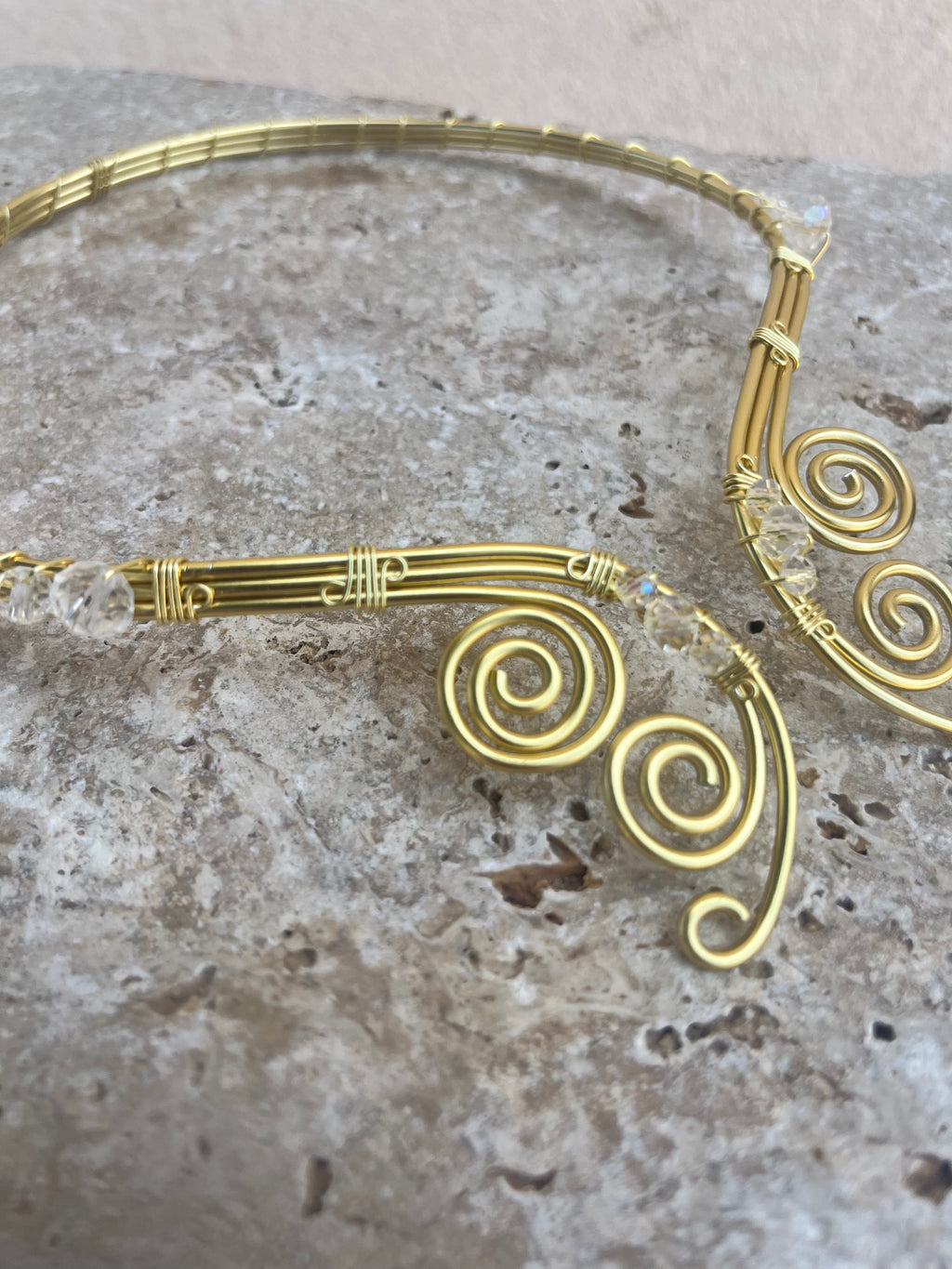 Collier ajustable inoxydable, "Métamorphose"