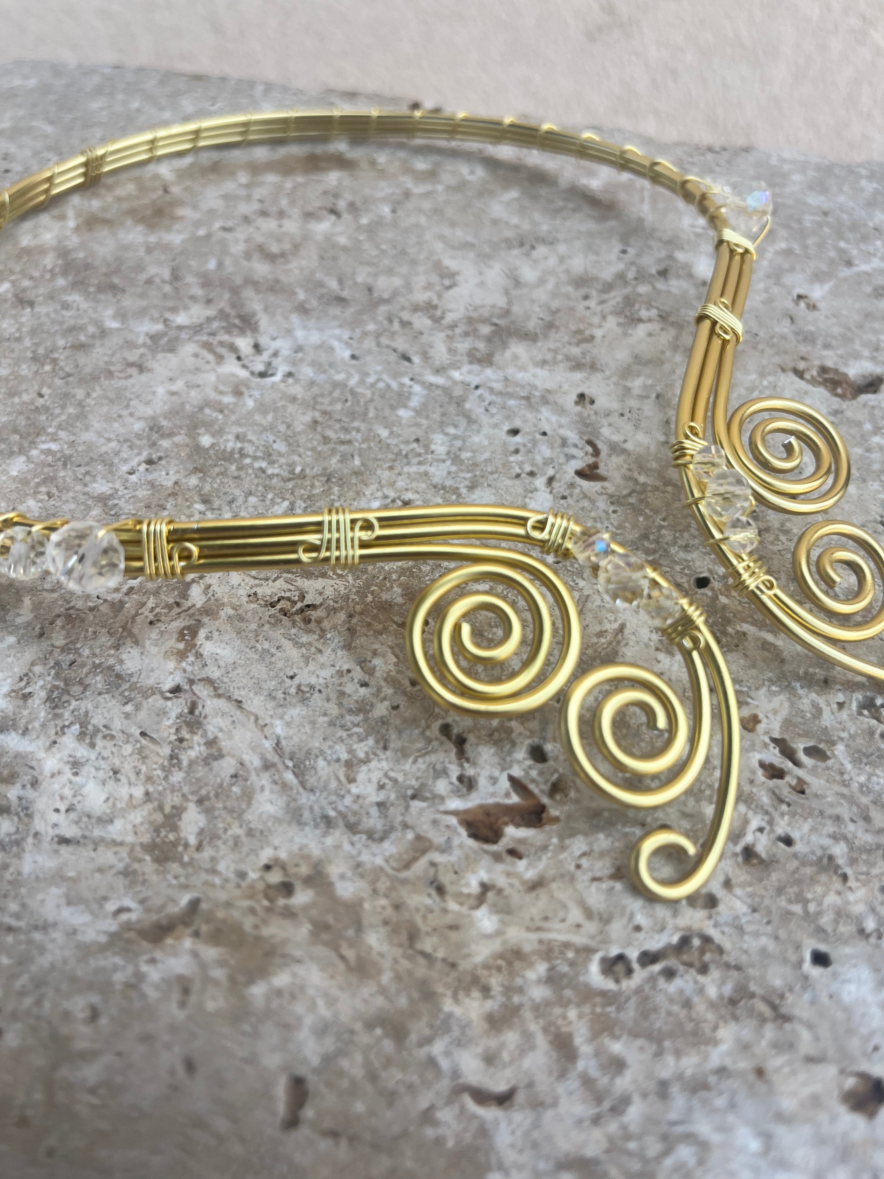 Collier ajustable inoxydable, "Métamorphose"