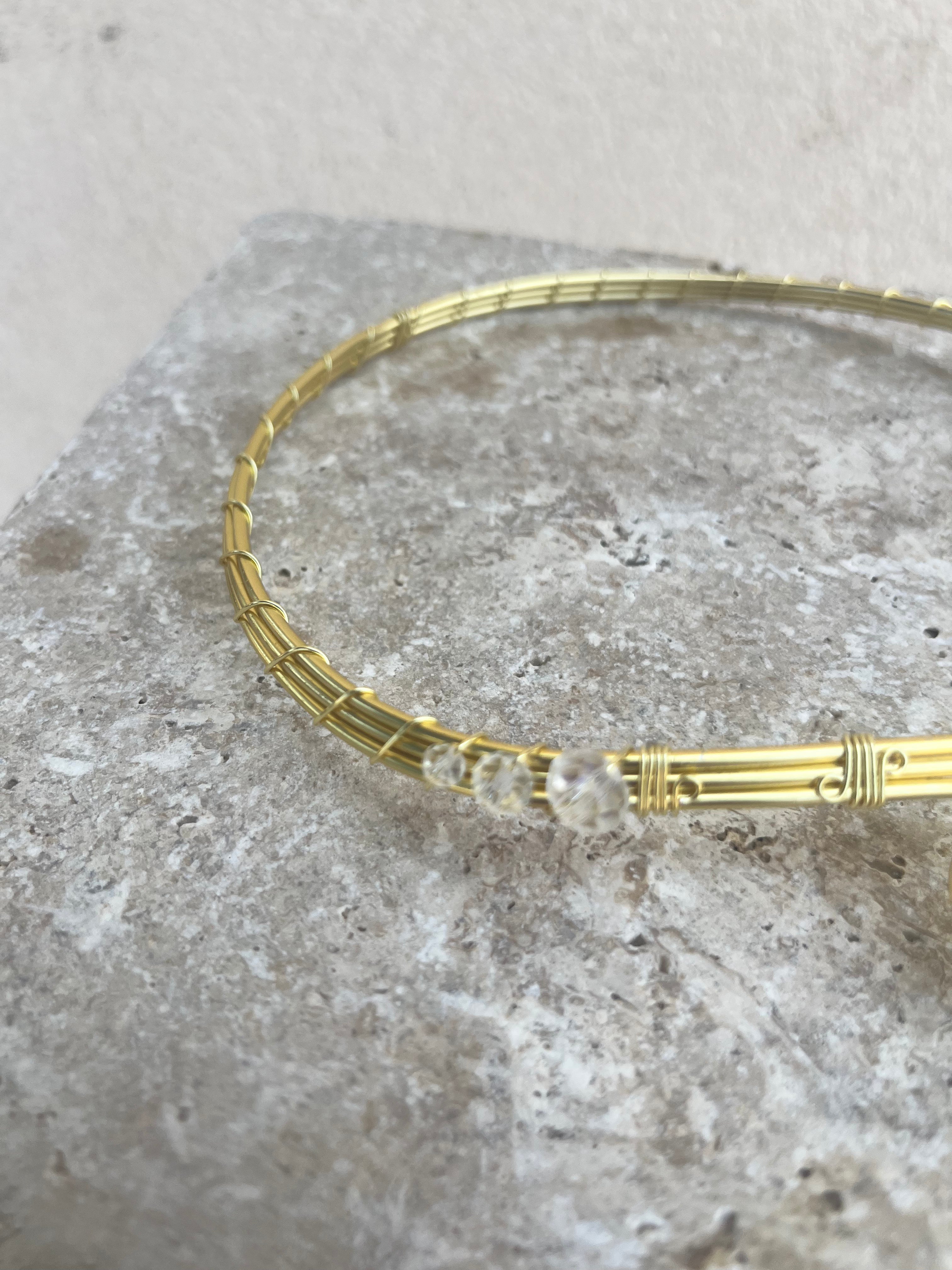 Collier ajustable inoxydable, "Métamorphose"
