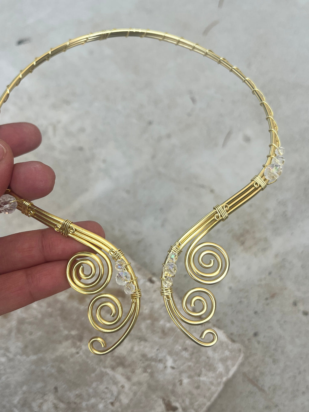 Collier ajustable inoxydable, "Métamorphose"