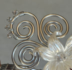 Bracelet de bras "Jasmin d'argent", ajustable inoxydable, arm cuff