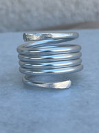 Bague ajustable inoxydable tendance " Ressort"