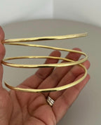 Bracelet de bras en laiton, armcuff ajustable "Ouroboros"