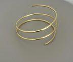 Bracelet de bras en laiton, armcuff ajustable "Ouroboros"