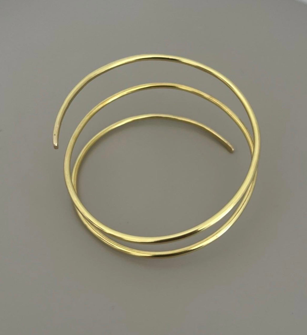 Bracelet de bras en laiton, armcuff ajustable "Ouroboros"