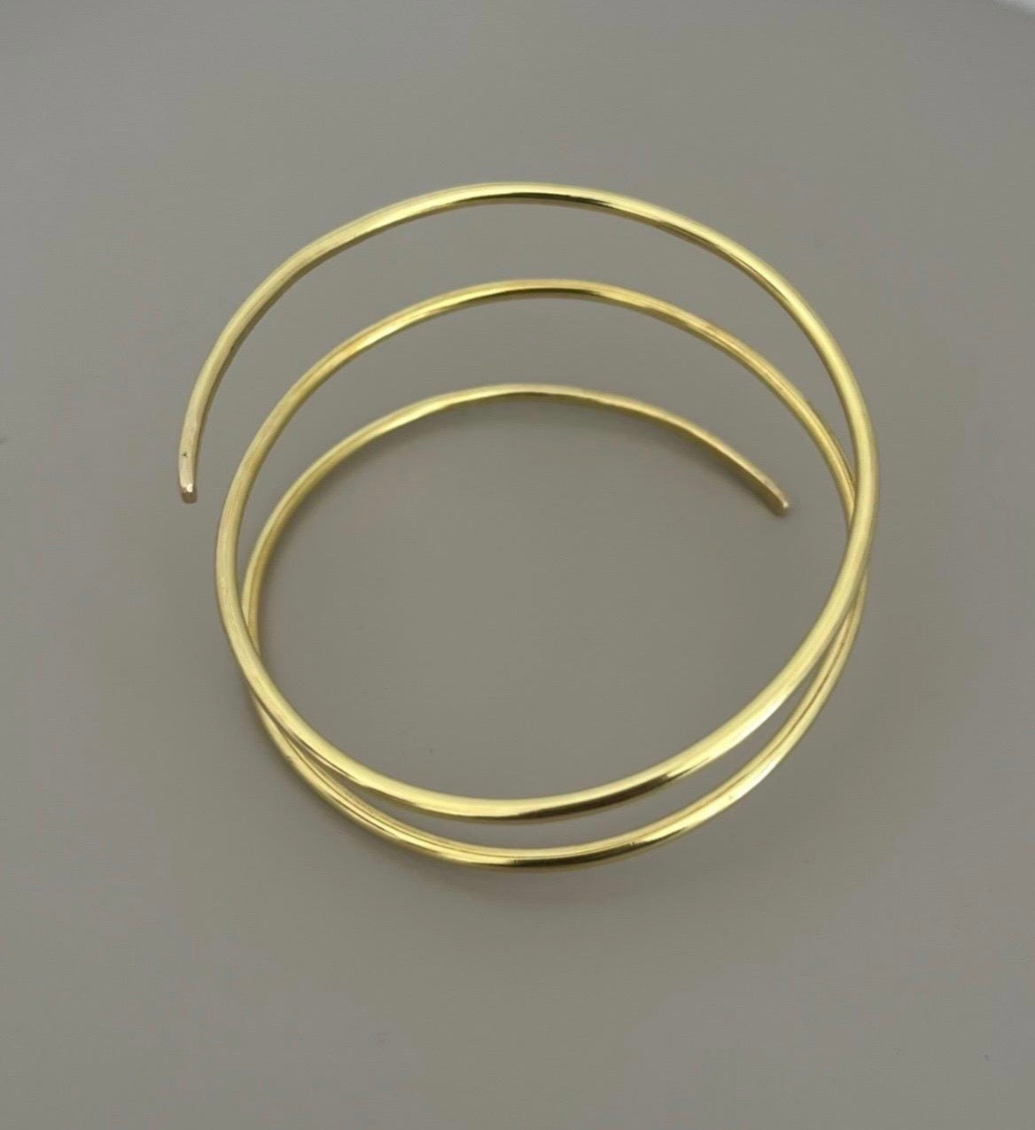 Bracelet de bras en laiton, armcuff ajustable "Ouroboros"