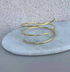 Bracelet de bras en laiton, armcuff ajustable "Ouroboros"