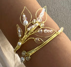 Bracelet de bras de mariée, inoxydable, réglable, armcuff, "Olèa"