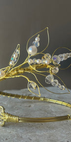 Bracelet de bras de mariée, inoxydable, réglable, armcuff, "Olèa"
