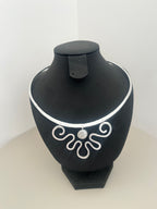 Collier torque, ras de cou inoxydable, "Liberta"