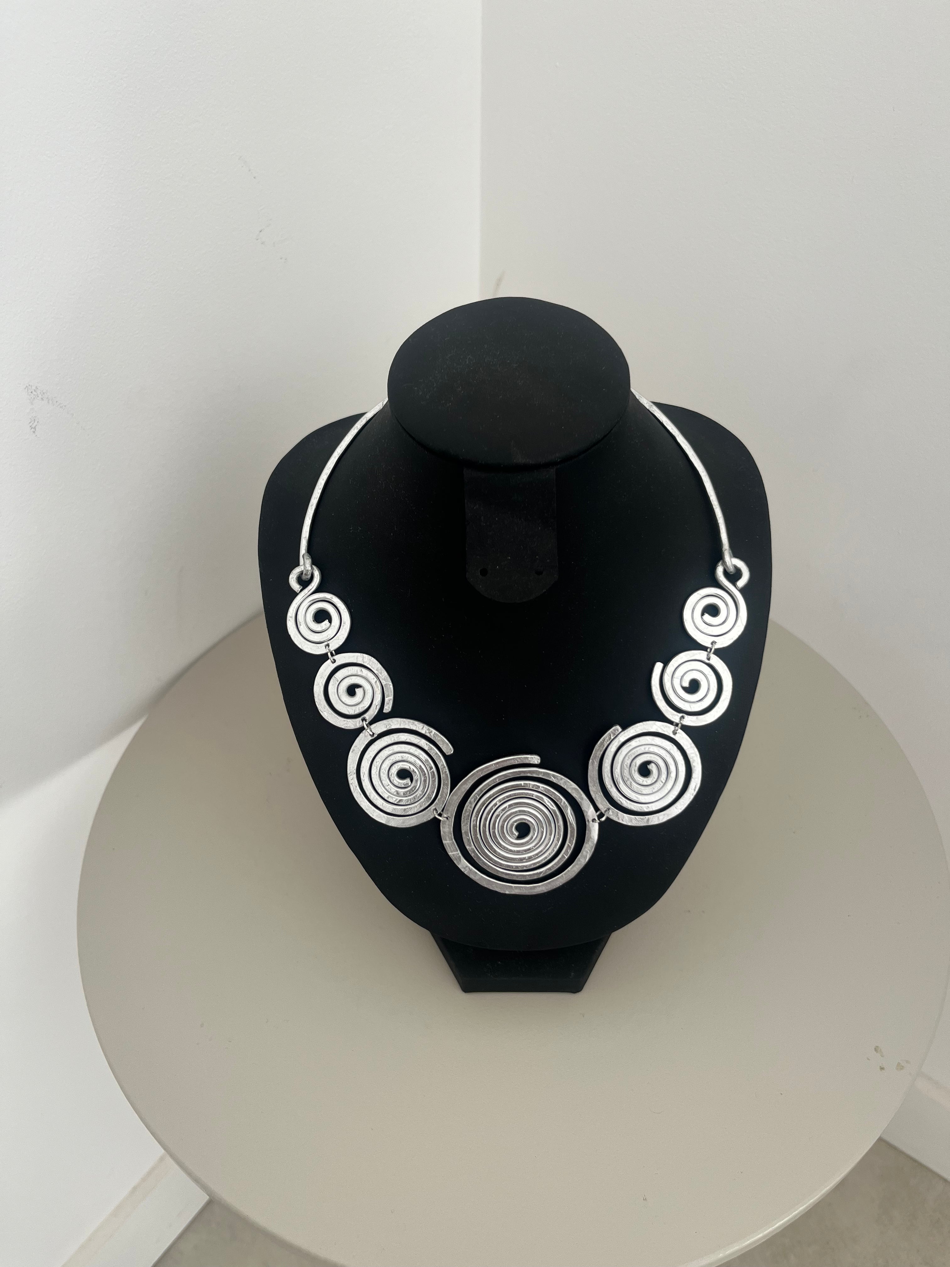 Collier ethnique, bijou statement, inoxydable, "Nubie"