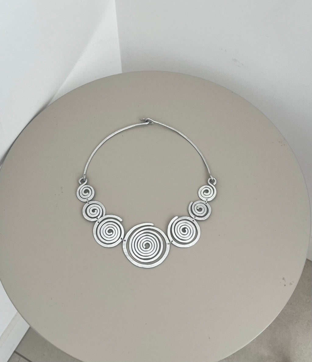 Collier ethnique, bijou statement, inoxydable, "Nubie"