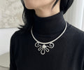 Collier torque, ras de cou inoxydable, "Liberta"
