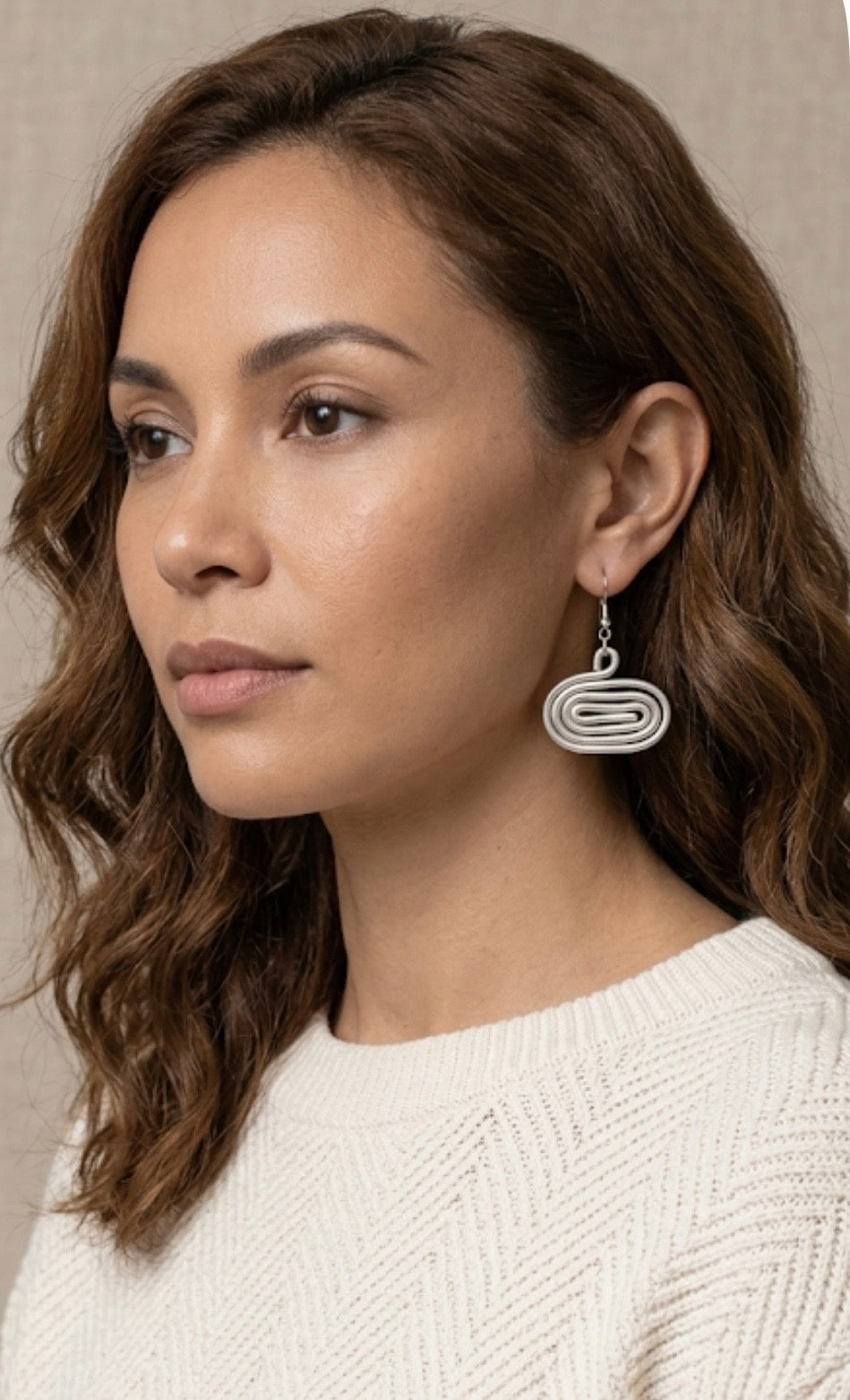 Boucles d'oreilles spirale "Amani", inoxydable
