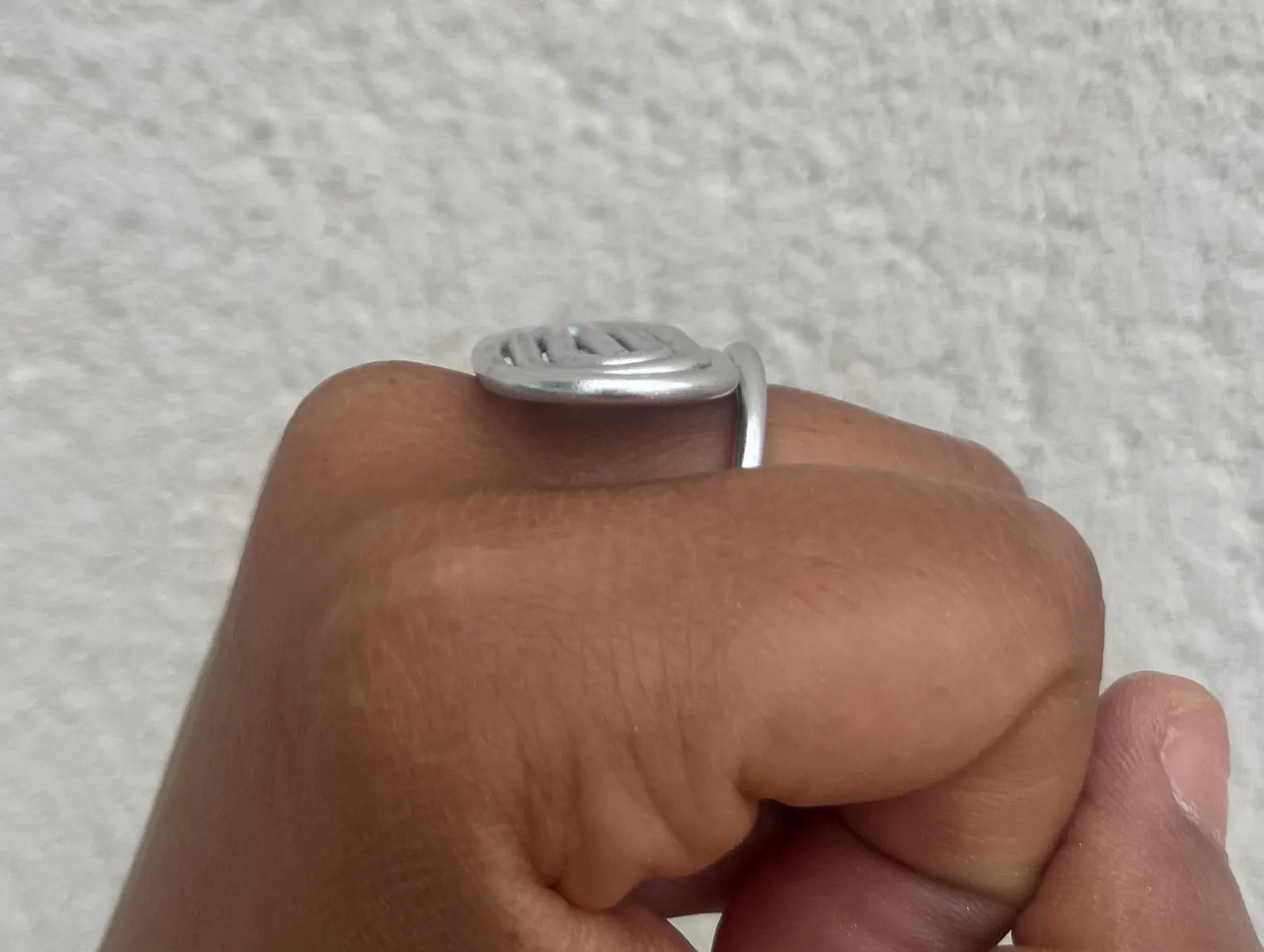 Trendy stainless steel adjustable ring
