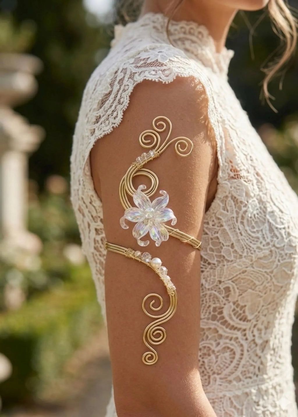 Flower arm cuff / upper arm bracelet