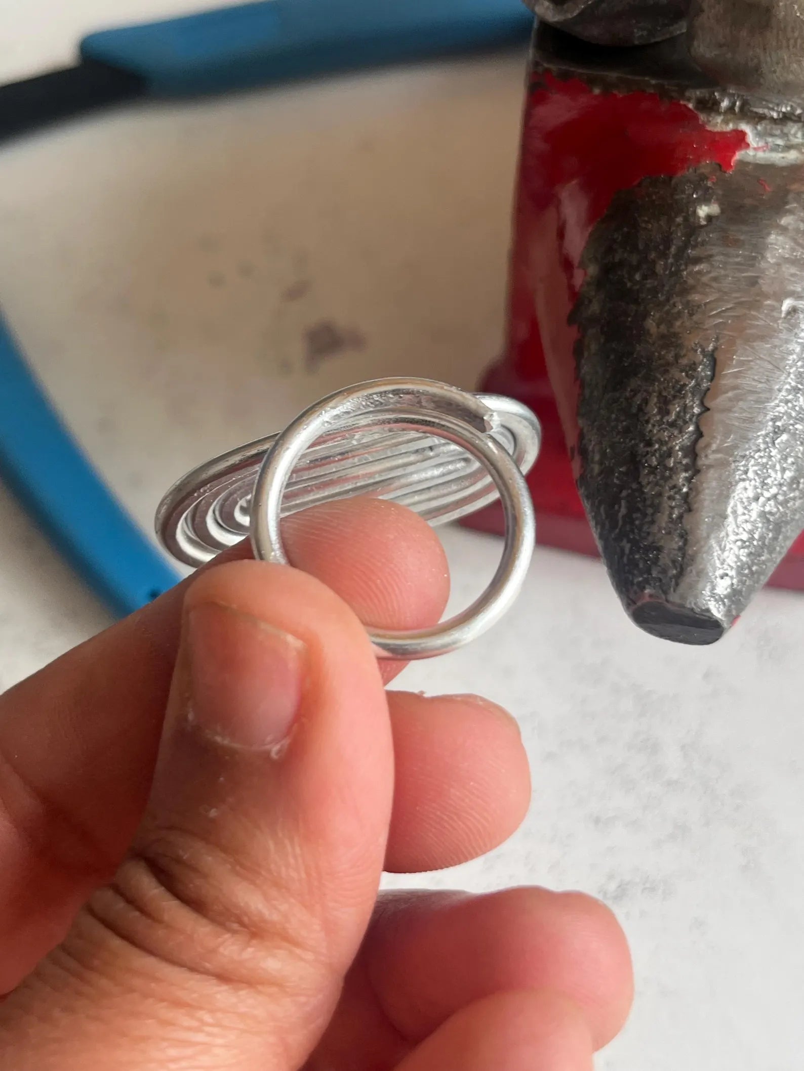 Trendy stainless steel adjustable ring