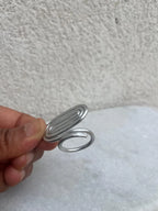 Trendy stainless steel adjustable ring
