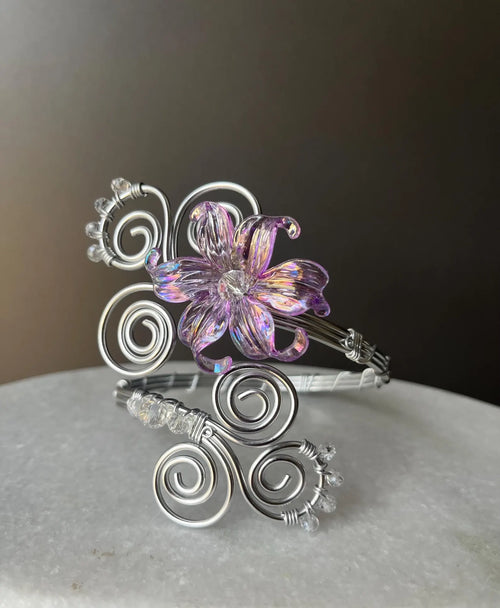 Floral upper arm bracelet