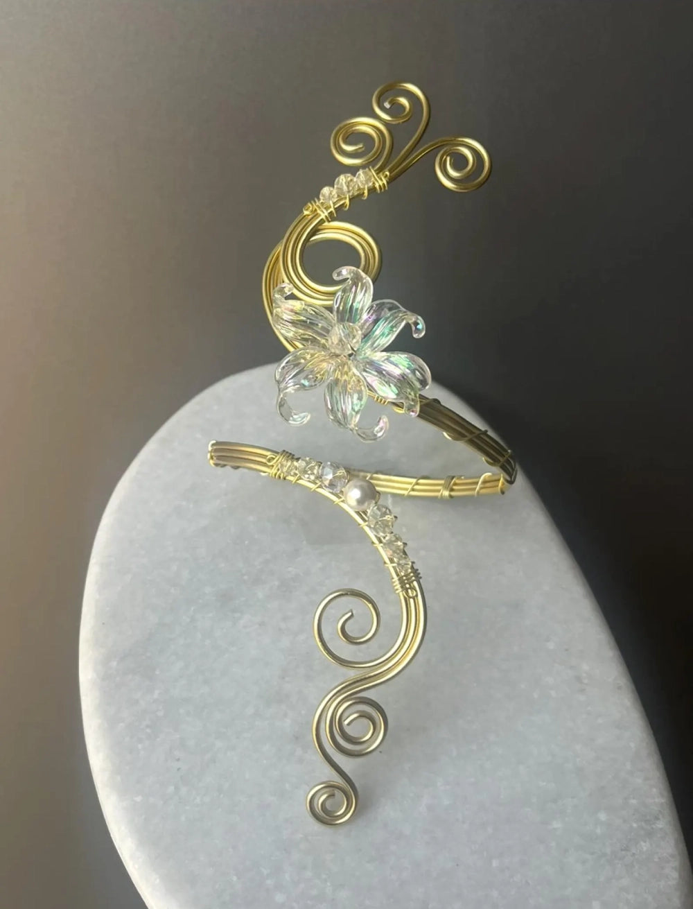 Flower arm cuff / upper arm bracelet