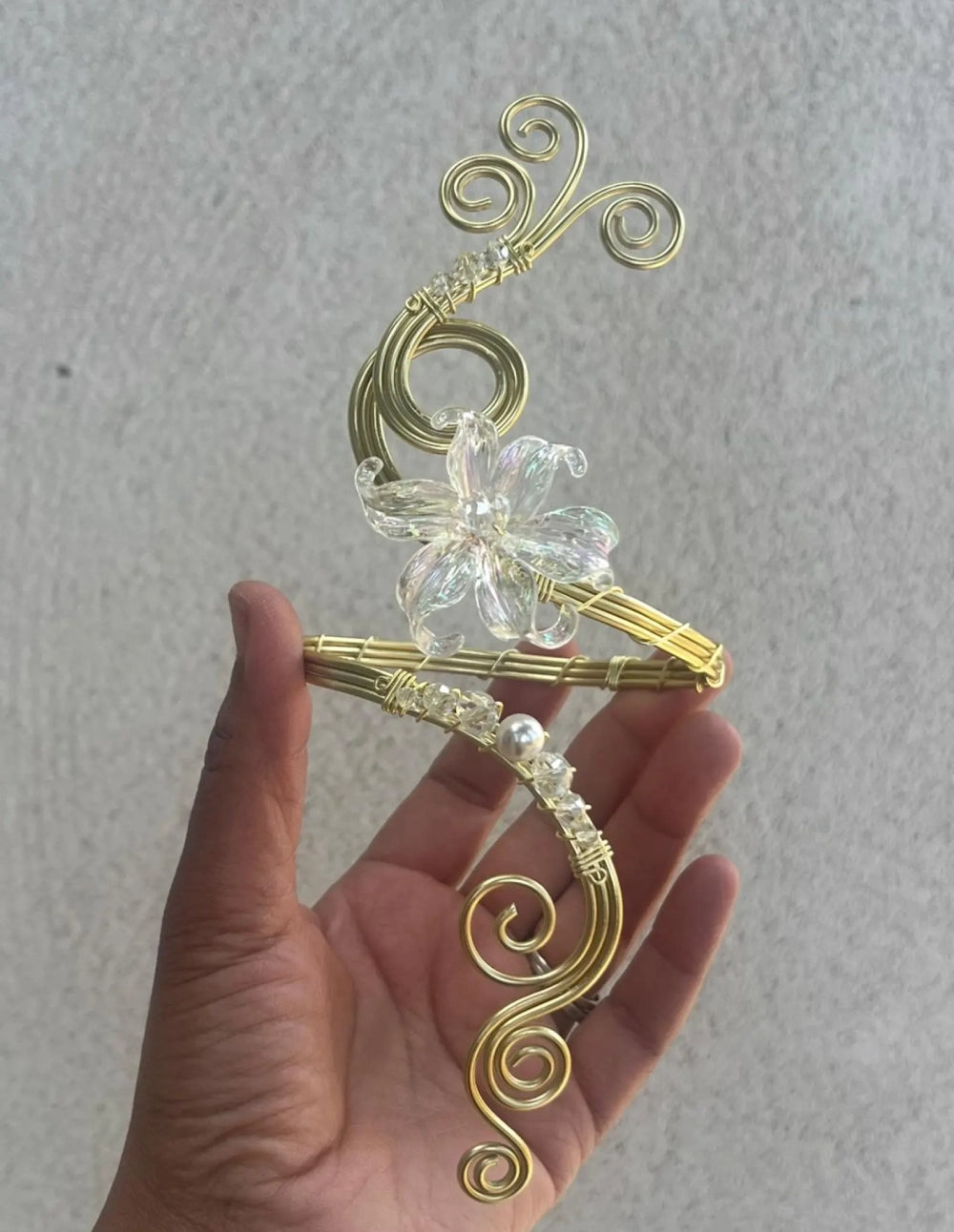 Flower arm cuff / upper arm bracelet